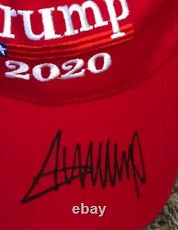 Presiden Donald Trump Signed Hat Clean Brand New Red MAGA Hat