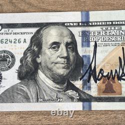 President 45/47 Donald J Trump Signed $100 Movie Bill Autographed COA Hologram