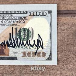 President 45/47 Donald J Trump Signed $100 Movie Bill Autographed COA Hologram