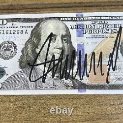 President 45/47 Donald Trump Autographed $100 Movie Bill COA AUTHENTIC Hologram