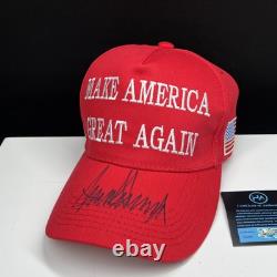 President 45/47 Donald Trump Autographed USA Hat Hand-Signed COA Hologram