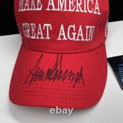 President 45/47 Donald Trump Autographed USA Hat Hand-Signed COA Hologram