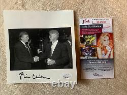 President Bill Clinton Signed 5x6 Impeachment Cut Autographed JSA COA Don Trump