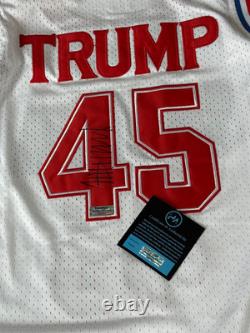 President DONALD TRUMP Autograph Signed Jersey COA RARE GREAT DISPLAY