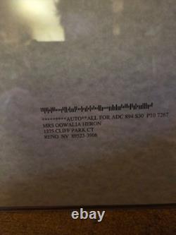 President DONALD TRUMP hand signed IN MEMORIAMautographed 8x11 embossed letter