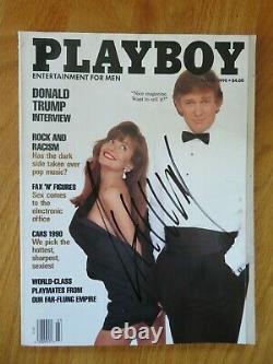 President DONALD TRUMP signed PLAYBOY March 1990 Magazine PSA Letter AI00100