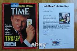 President DONALD TRUMP signed TIME 1989 Magazine THIS MAN MAY TURN YOU GREEN PSA