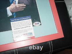 President DONALD TRUMP signed auto MATTED/FRAMED 12X15 photo PSA/DNA coa