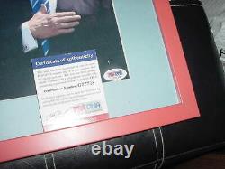 President DONALD TRUMP signed auto MATTED/FRAMED 12X15 photo PSA/DNA hand heart