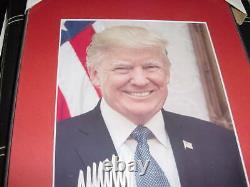 President DONALD TRUMP signed auto MATTED/FRAMED 12X15 photo PSA/DNA portrait