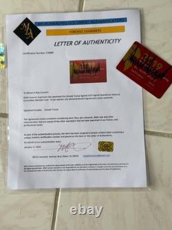 President DONALD TRUMP signed autograph 2019 Membership Card COA GREAT DISPLAY