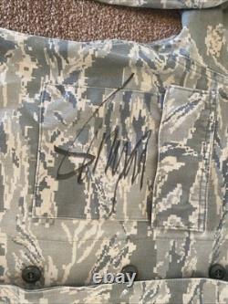 President DONALD TRUMP signed camo U. S AIR FORCE JACKET