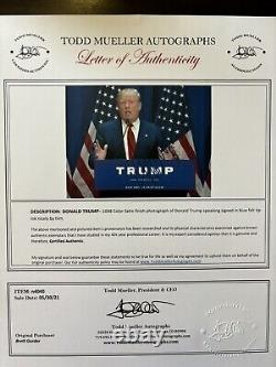 President Donald J Trump 8x10 Signed Photo Authentic Letter Of Authenticity Ex