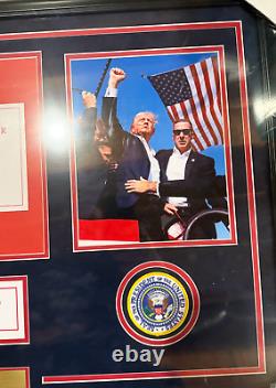 President Donald J. Trump Autograph Framed Collage Full JSA LOA