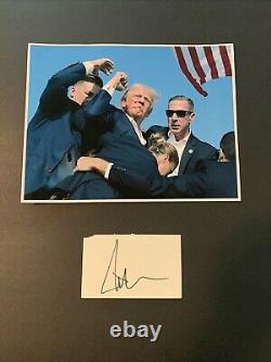 President Donald J Trump Hand Signed Autograph Photo Display