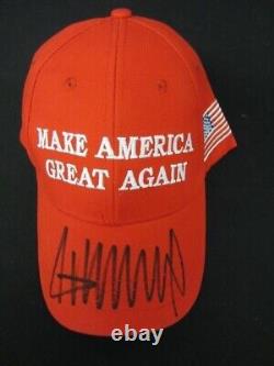 President Donald J. Trump Hand Signed Make America Great Again MAGA Hat COA