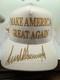 President Donald J. Trump Signed Autographed White/gold Maga Hat Cap Rare