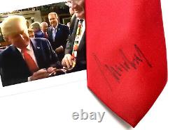 President Donald J. Trump SIGNED Solid Red Necktie -One Owner