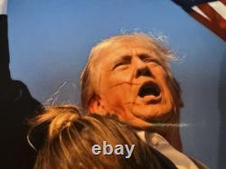 President Donald J. Trump Signed 11x17 Poster With Dual COAs The Fist Pump