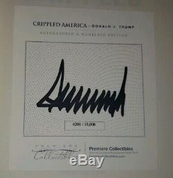 President Donald J Trump Signed 6,201/10,000 Crippled America Book Premiere Coa