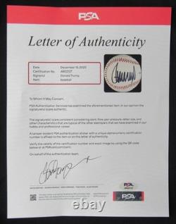 President Donald J Trump Signed/Autographed OML Baseball PSA/DNA Full LOA 204145