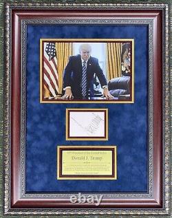 President Donald J Trump Signed Custom Framed Display FREE SHIP JSA LOA