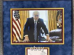 President Donald J Trump Signed Custom Framed Display FREE SHIP JSA LOA