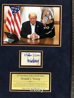 President Donald J Trump Signed Custom Framed Display FREE SHIP JSA LOA