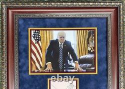 President Donald J Trump Signed Custom Framed Display FREE SHIP JSA LOA