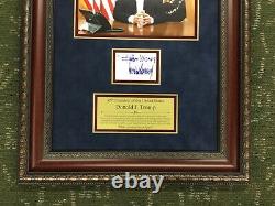 President Donald J Trump Signed Custom Framed Display FREE SHIP JSA LOA