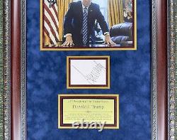 President Donald J Trump Signed Custom Framed Display FREE SHIP JSA LOA