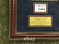 President Donald J Trump Signed Custom Framed Display FREE SHIP JSA LOA