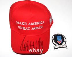 President Donald J. Trump Signed Make America Great Again Hat Beckett Coa Maga