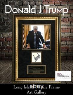 President Donald J Trump Signed Museum Quality Custom Framed Display JSA LOA