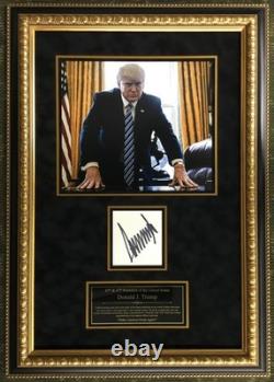 President Donald J Trump Signed Museum Quality Custom Framed Display JSA LOA