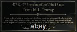President Donald J Trump Signed Museum Quality Custom Framed Display JSA LOA