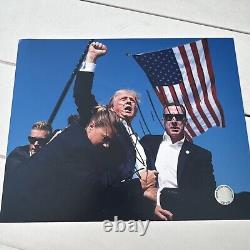 President Donald J. Trump Signed Photo Fight Fight Fight Assassination With COA