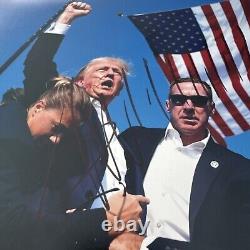 President Donald J. Trump Signed Photo Fight Fight Fight Assassination With COA