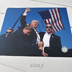 President Donald J. Trump Signed Photo Fight Fight Fight Assassination With COA