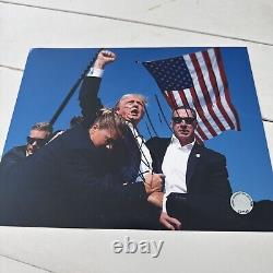 President Donald J. Trump Signed Photo Fight Fight Fight Assassination With COA