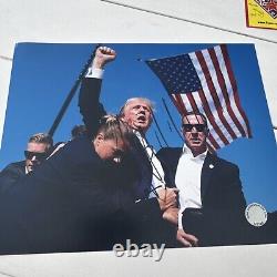 President Donald J. Trump Signed Photo Fight Fight Fight Assassination With COA