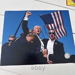 President Donald J. Trump Signed Photo Fight Fight Fight Assassination With COA