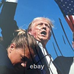 President Donald J. Trump Signed Photo Fight Fight Fight Assassination With COA