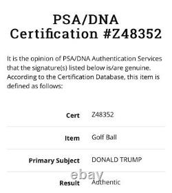 President Donald J. Trump / Stormy Daniels Dual Signed Golf Ball PSA 1/1 HUSH