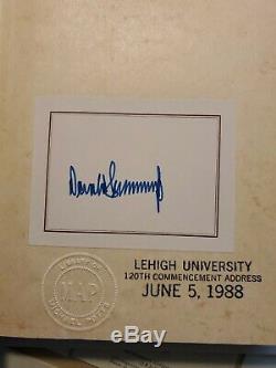 President Donald J. Trump The Art of the Deal, 1987, SIGNED Bookplate