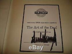 President Donald J. Trump The Art of the Deal (Hardcover, 1987) SIGNED, VG+
