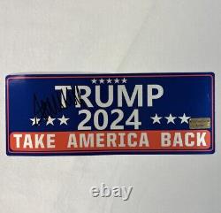 President Donald John Trump'Take America Back' Signed Auto Sticker AEU COA