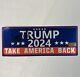 President Donald John Trump'take America Back' Signed Auto Sticker Aeu Coa