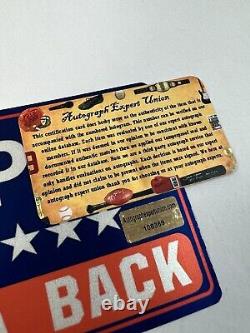 President Donald John Trump'Take America Back' Signed Auto Sticker AEU COA