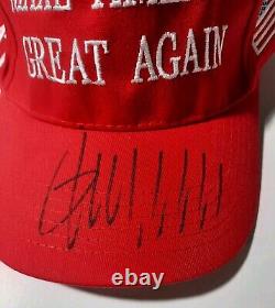 President Donald Trump 2024 45 47 MAGA Hat Hand Signed Auto COA Holo